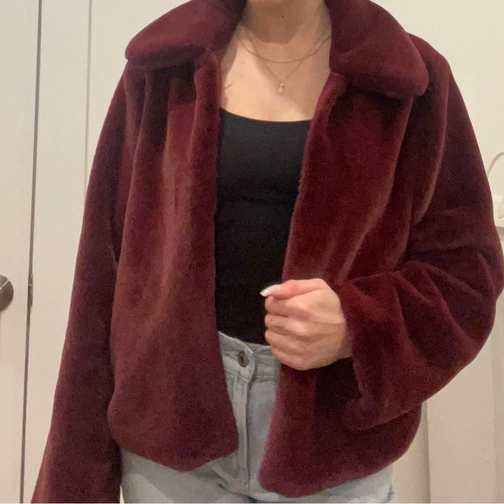 Maroon Teddy Jacket